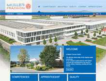 Tablet Screenshot of mueller-praezision.de